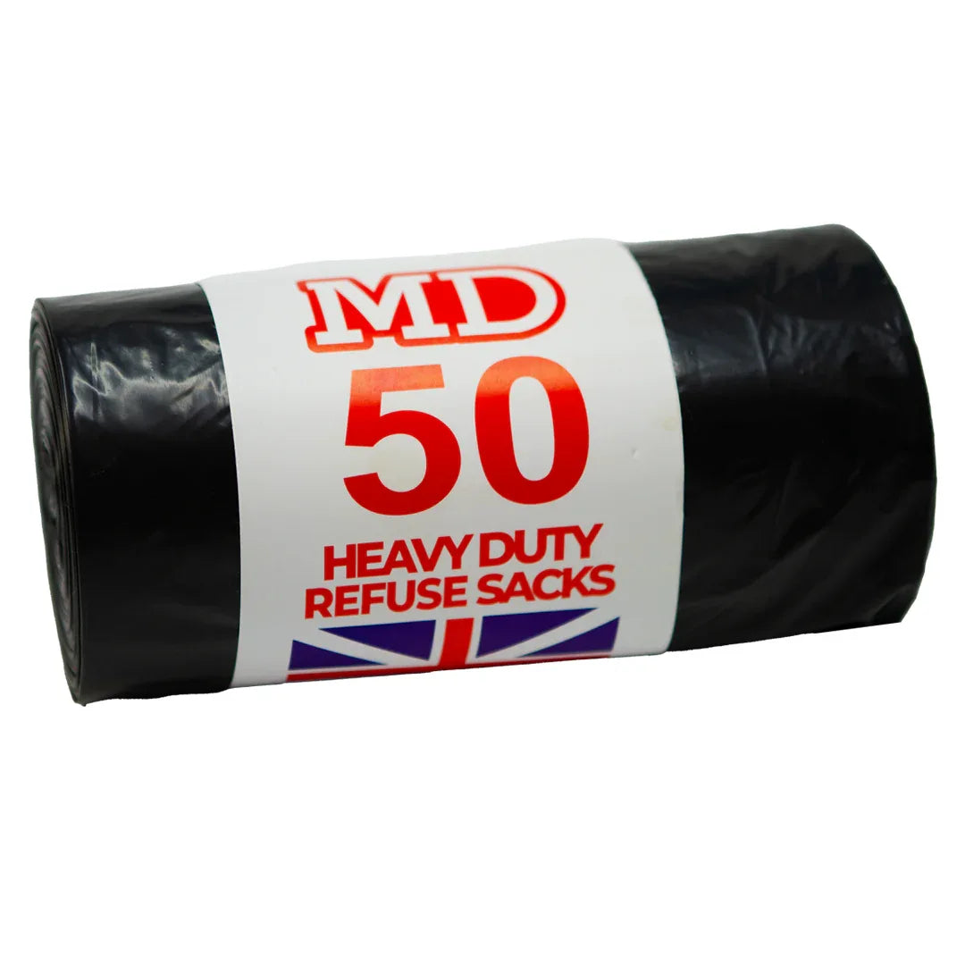 MD50 Black Bin Bags 10x50 Rolls - Memo Cash and Carry 