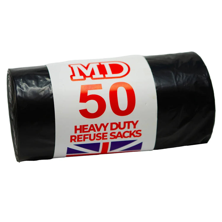 MD50 Black Bin Bags 10x50 Rolls - Memo Cash and Carry 