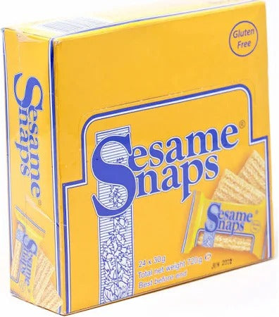 Sesame Snaps Bar (24 Packs x 30g) – product image of crunchy sesame seed snack bars
