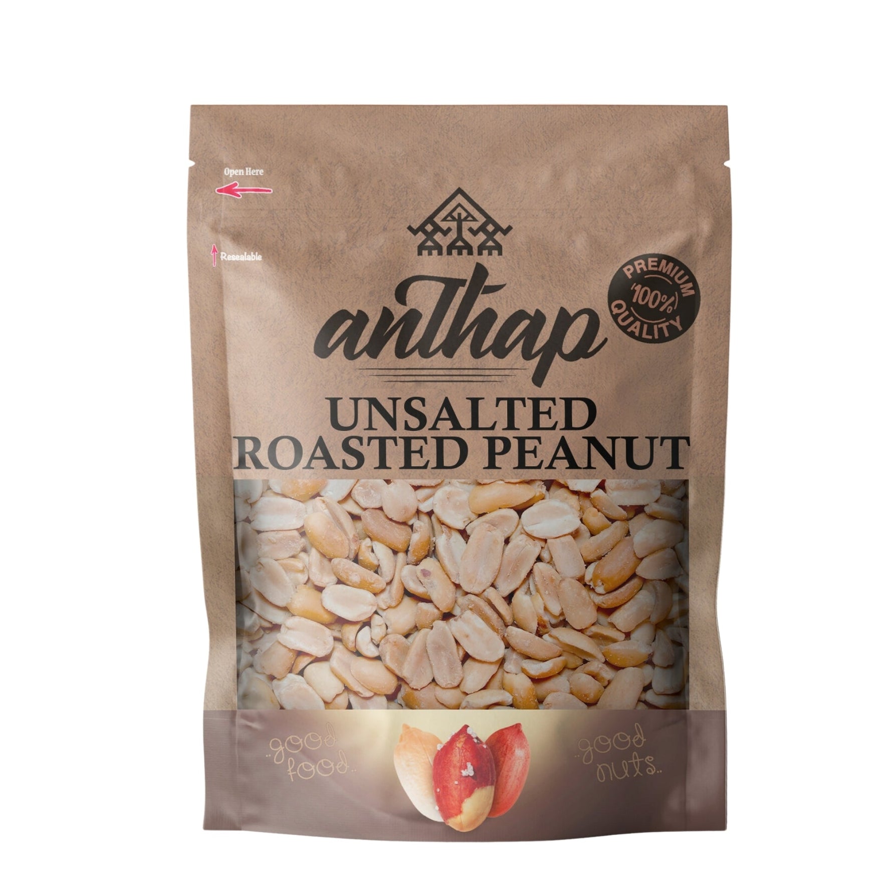 Anthap Unsalted Roasted Peanut Without Skin