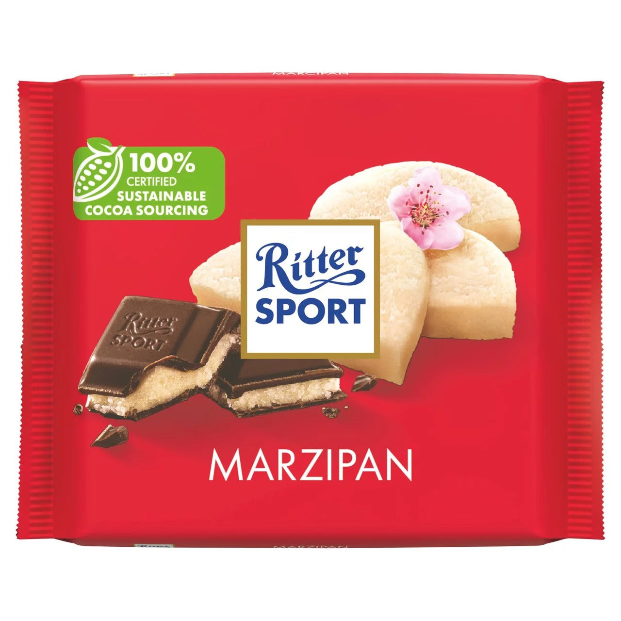 Ritter Sport Butter Biscuit (5 Packs x 100g) – product image of milk chocolate bars filled with a crisp butter biscuit
